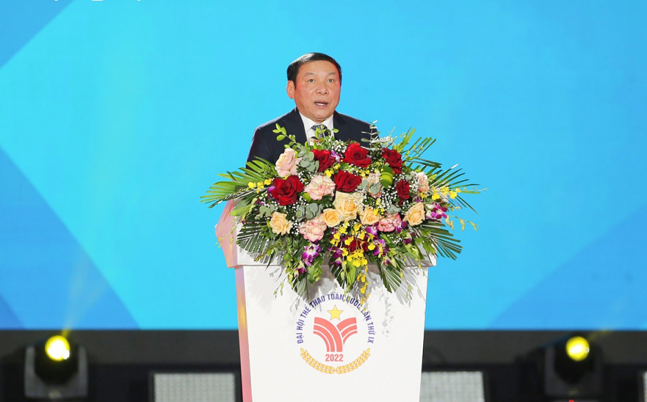 Bộ trưởng Bộ VHTTDL Nguyễn Văn Hùng phát biểu bế mạc Đại hội.
